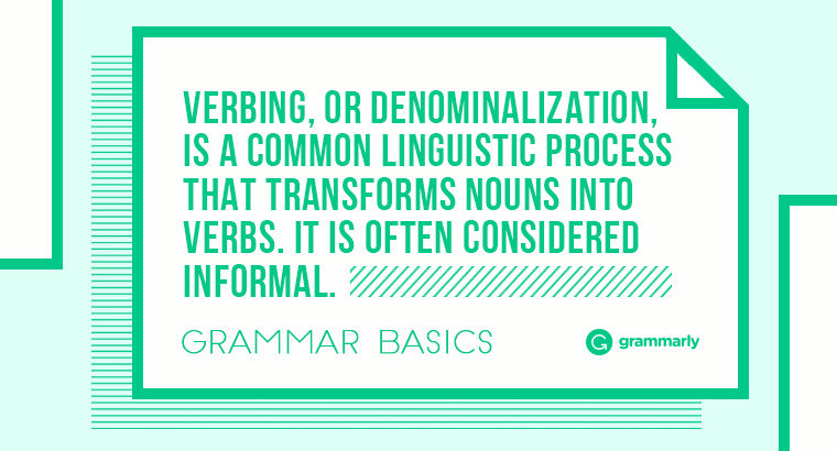 Grammar Basics: What Is Verbing? Image