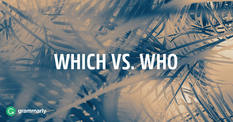 Which vs. who