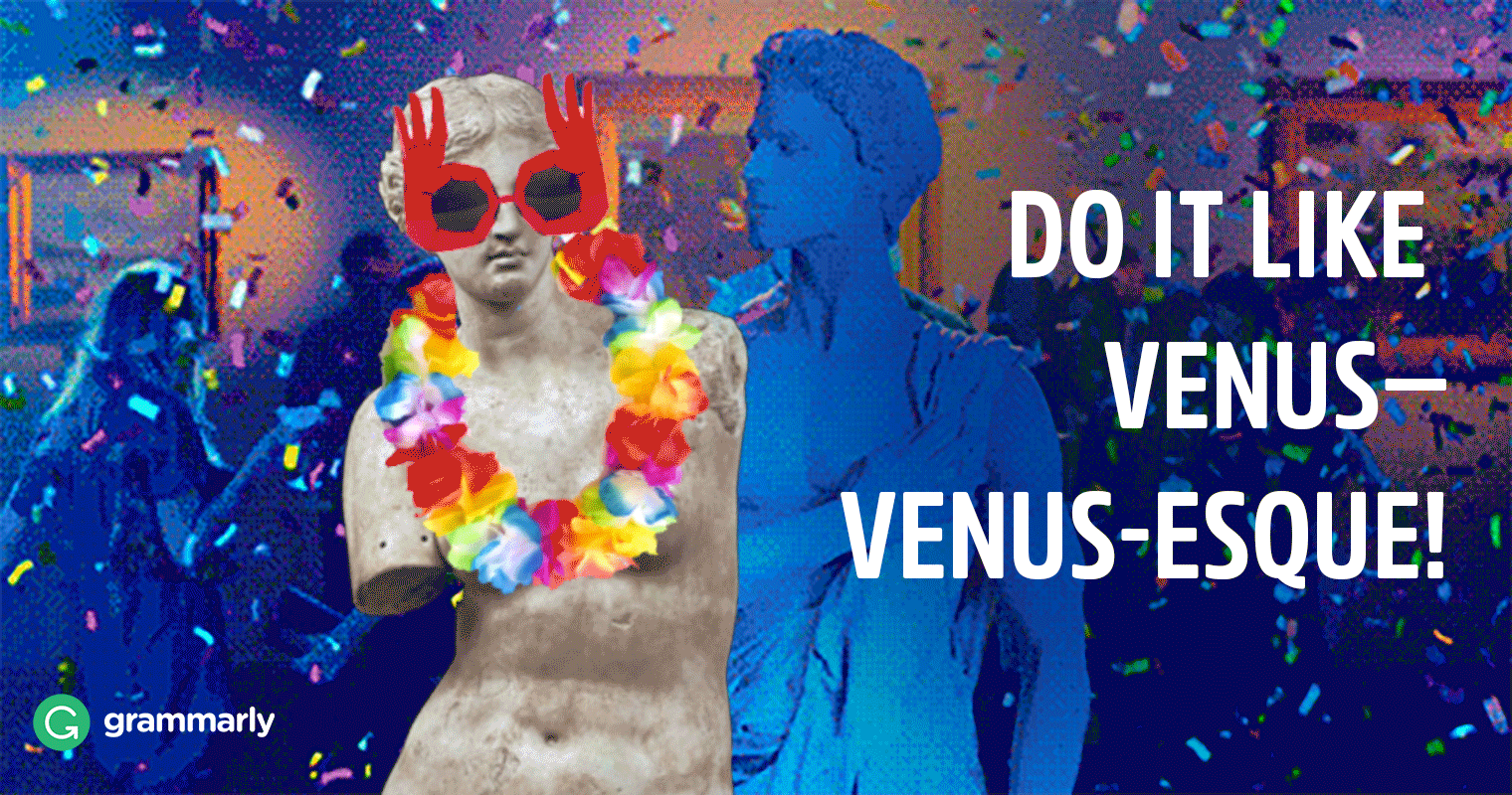 „-Esque” în GIF „Statuesque”.