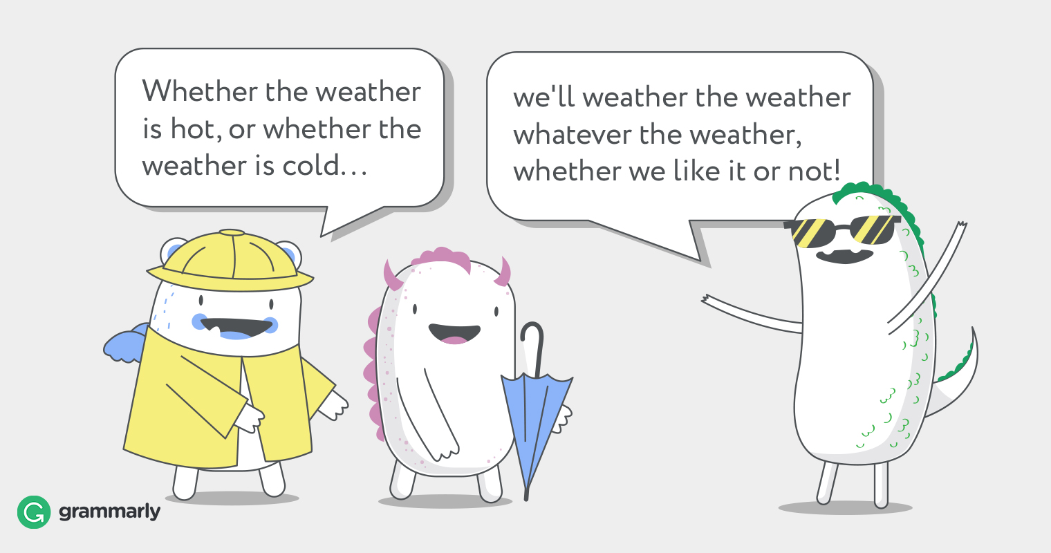 Wether Weather Whether What S The Difference Grammarly