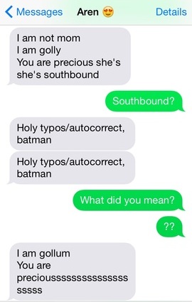 Text messages misspelled Scrambled Text