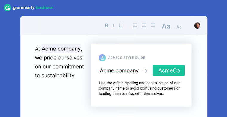 Grammarly Business Screenshot