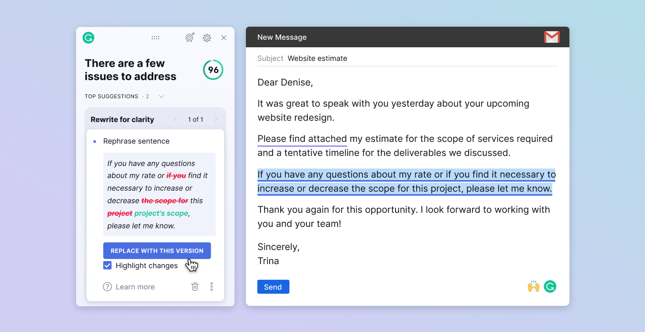 Transform Whole Sentences For Clarity With Our New Writing Suggestions Grammarly