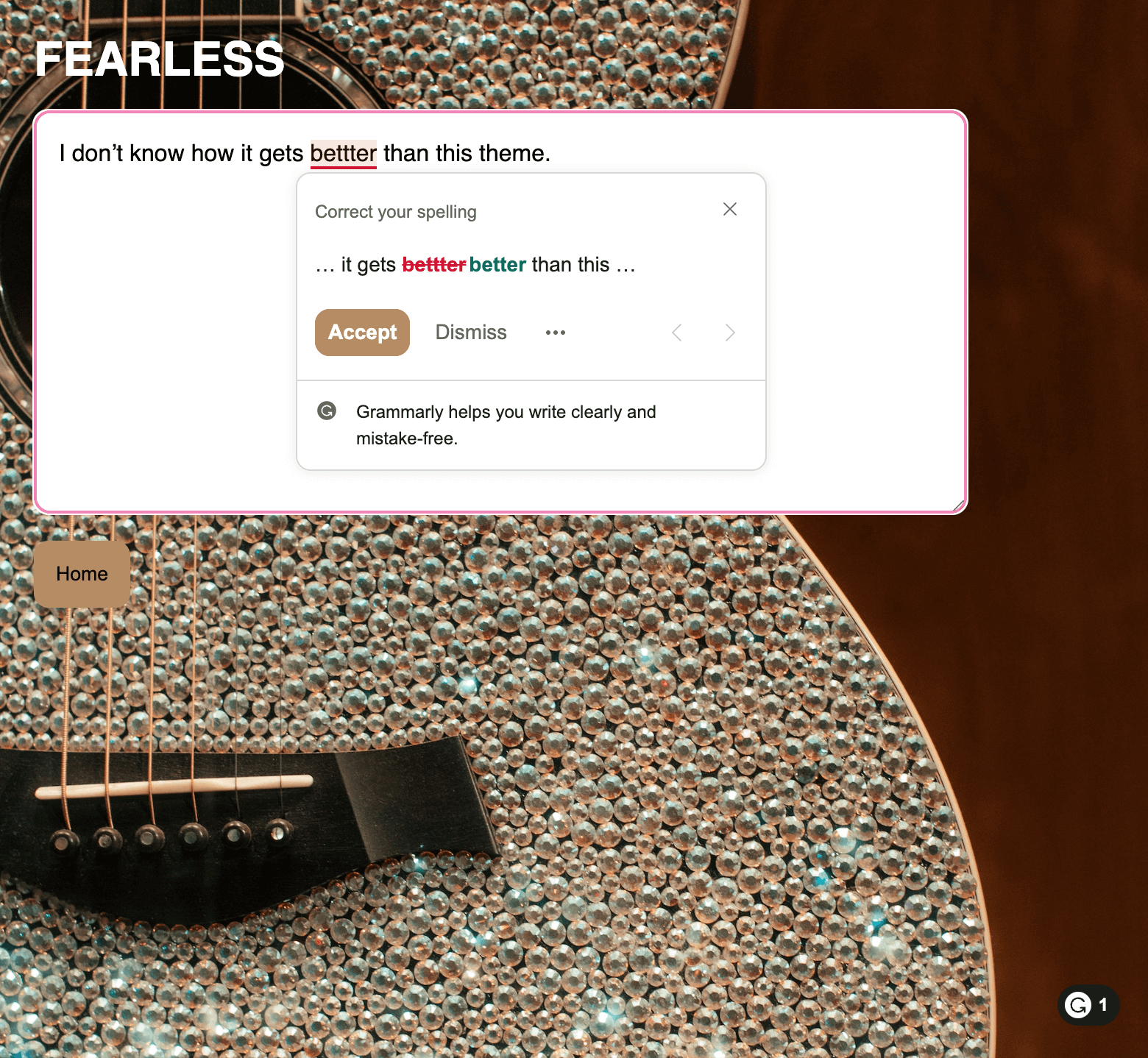Screenshot of the page for Taylor Swift’s Fearless.