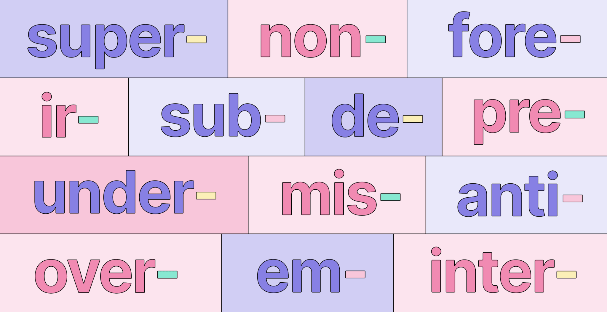 SUFFIXES AND PREFIXES Jeopardy Template