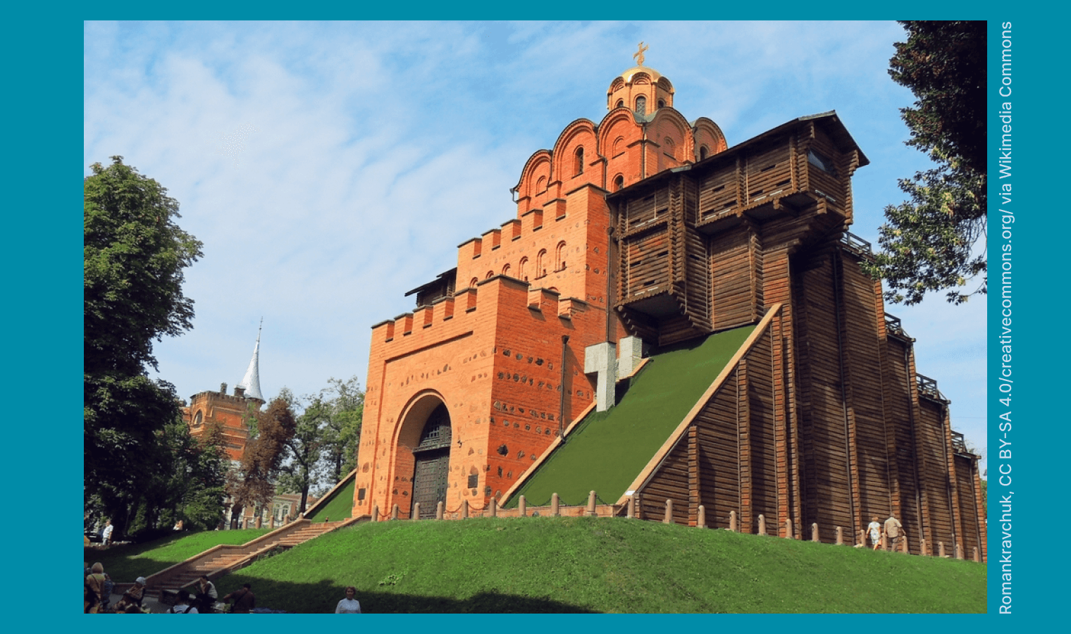 The Golden Gate, a famous landmark in Kyiv, Ukraine.